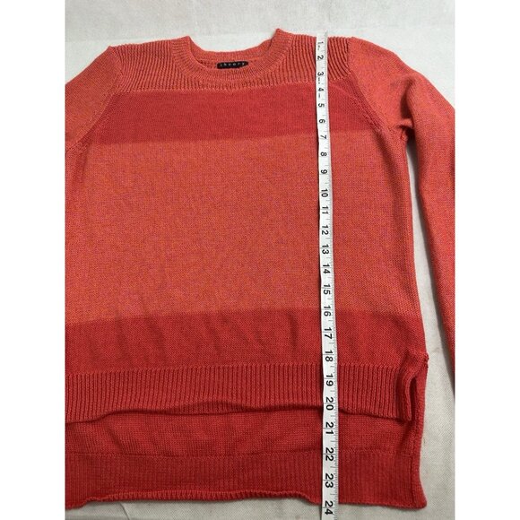 Theory Baby Alpaca Silk Blend Orange Sweater Women’s M EUC - Picture 5 of 6